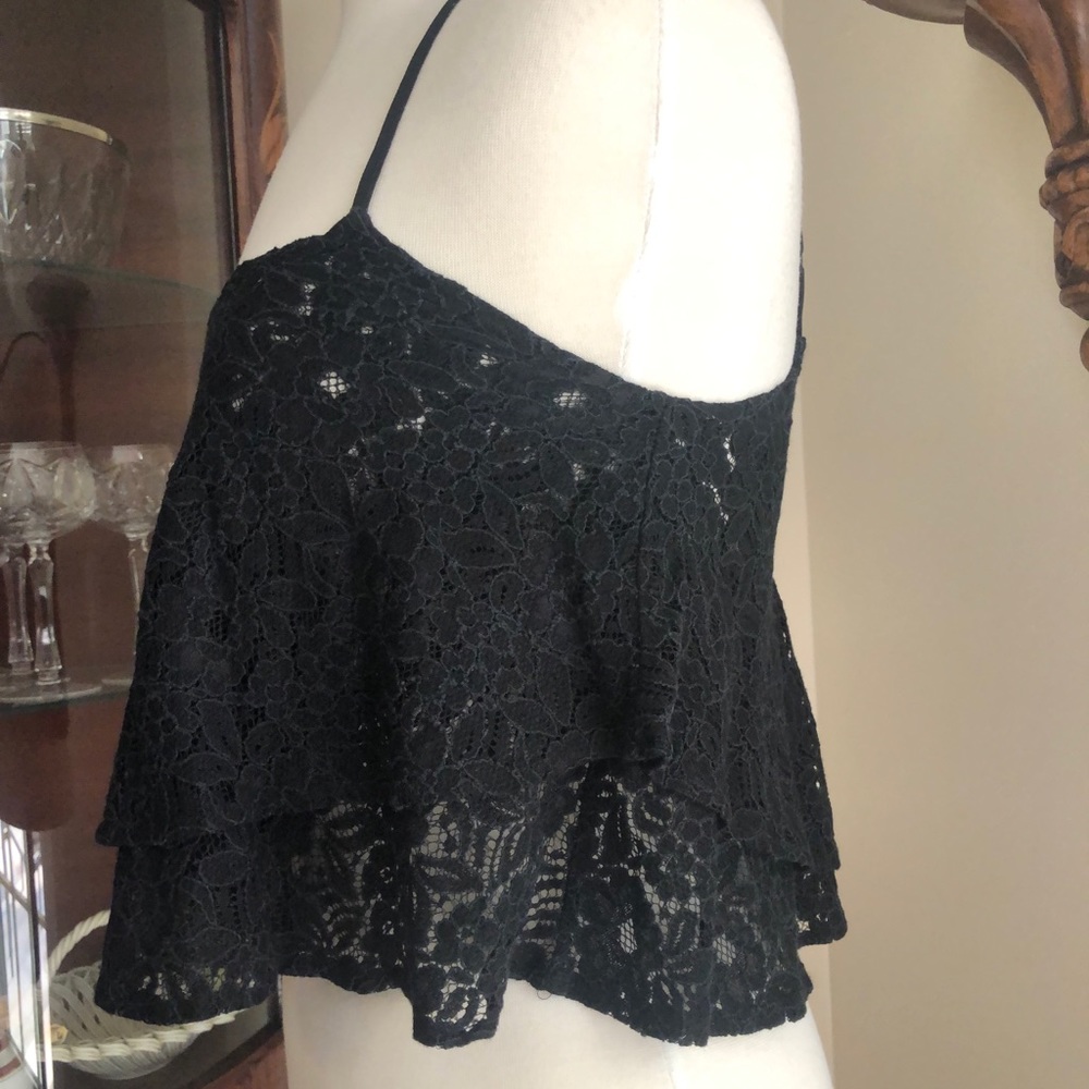 Black crochet crop top - Picture 3 of 5